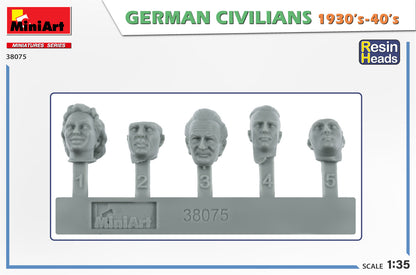 MiniArt 1/35 Military - Germany Civilians 30-40s (Resin Head) - 38075