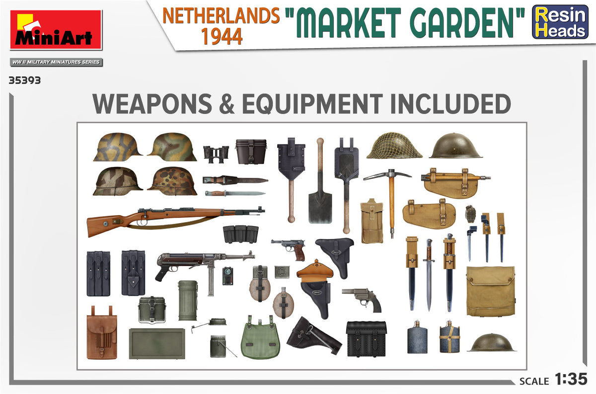 MiniArt 1/35 Military - Market Garden, Holland 1944, w/ Resin Heads - 35393