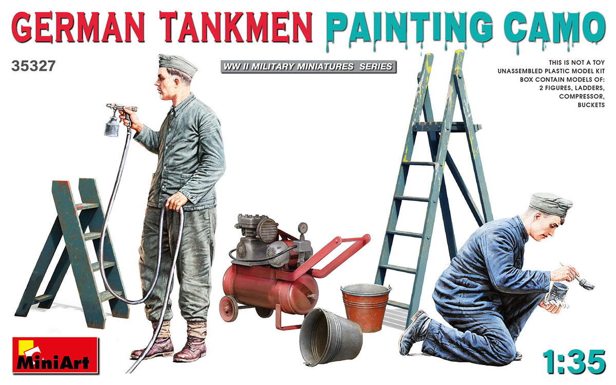 MiniArt German Tankmen, Painting Camo - 35327 box art