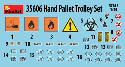 MiniArt 1/35 Accessories - Hand Pallet Truck Set - 35606