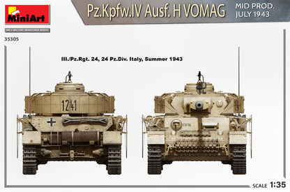MiniArt 1/35 Military - Pz.Kpfw.IV Ausf H Vomag. Mid Prod (Int Kit) - 35305