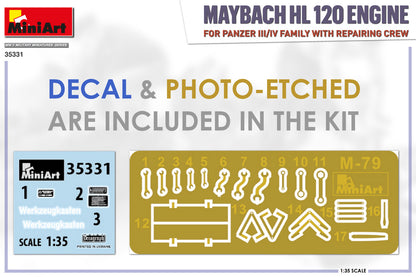 MiniArt 1/35 Military - Maybach HL 120 Engine w/ Repair Crew - 35331