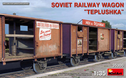 MiniArt Soviet Railway Wagon 'Teplushka' - 35300 box art