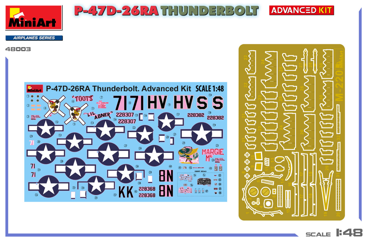 MiniArt 1/48 Aircraft - P-47D-26RA Thunderbolt, Advanced Kit - 48003