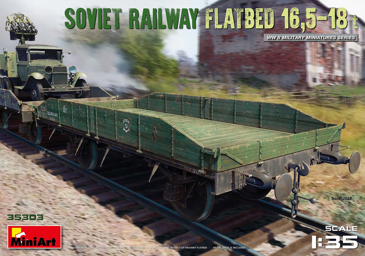 MiniArt Soviet Railway Flatbed 16.5-18t - 35303 box art