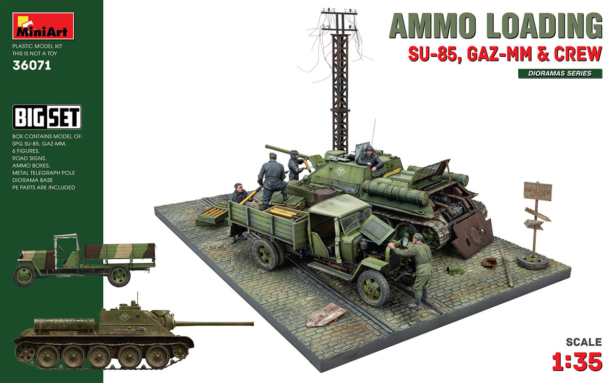 MiniArt Ammo Loading ( SU-85, GAZ-MM&Crew) Big Set - 36071 box art