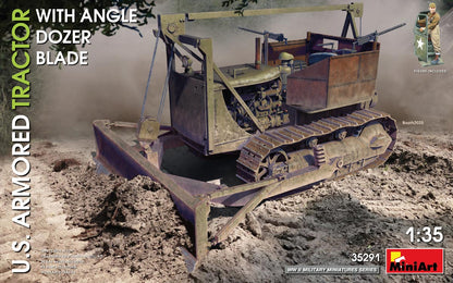 MiniArt US Armored Tractor w/ Angle Dozer Blade - 35291 box art
