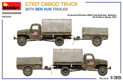 MiniArt 1/35 Military - G7107 1,5t 4x4 Cargo Truck with Trailer - 35372