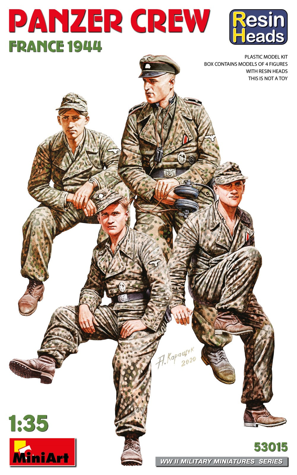 MiniArt Panzer Crew, France 1944 Resin Heads - 53015 box art
