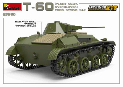 MiniArt 1/35 Military - T-60 (Plant 37 Sverdlovsk) Prod 1942 Int Kit - 35260