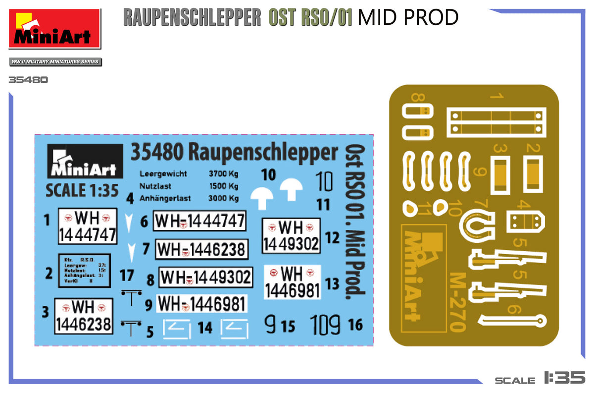MiniArt 1/35 Military - Raupenschlepper Ost RSO/01. Mid Prod - 35480