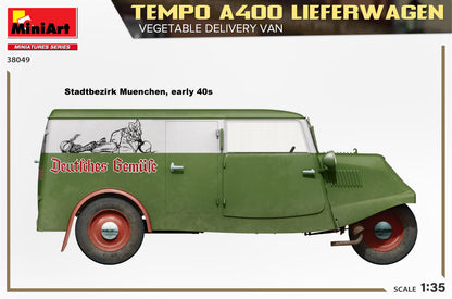 MiniArt 1/35 Military - Tempo A400 Lieferwagen, Veg Delivery Van - 38049