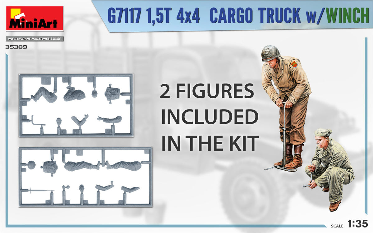 MiniArt 1/35 Military - 1.5t 4x4 G7117 Cargo Truck w/ Winch - 35389