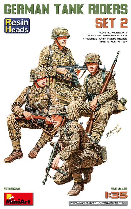 MiniArt German Tank Riders Set 2. Resin Heads - 53024 box art