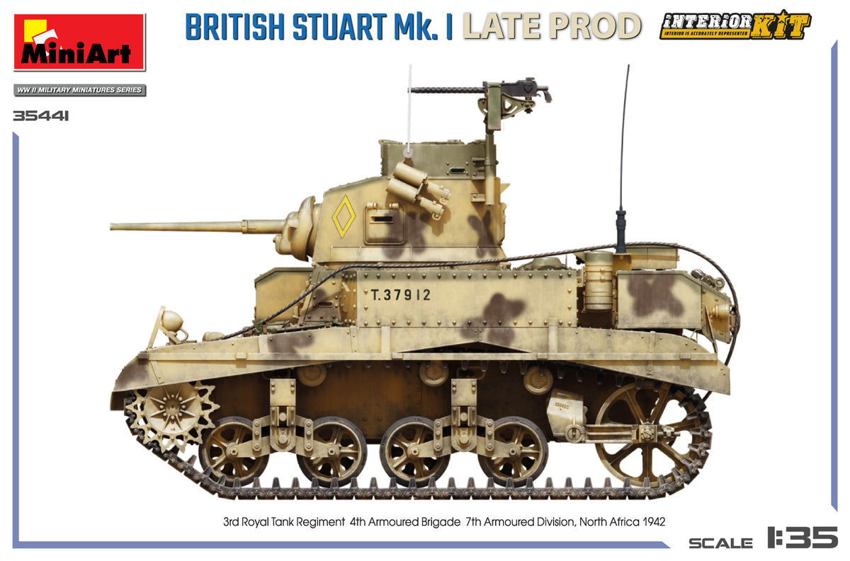 MiniArt 1/35 Military - M3 Stuart Mk I Late Prod (Interior Kit) - 35441