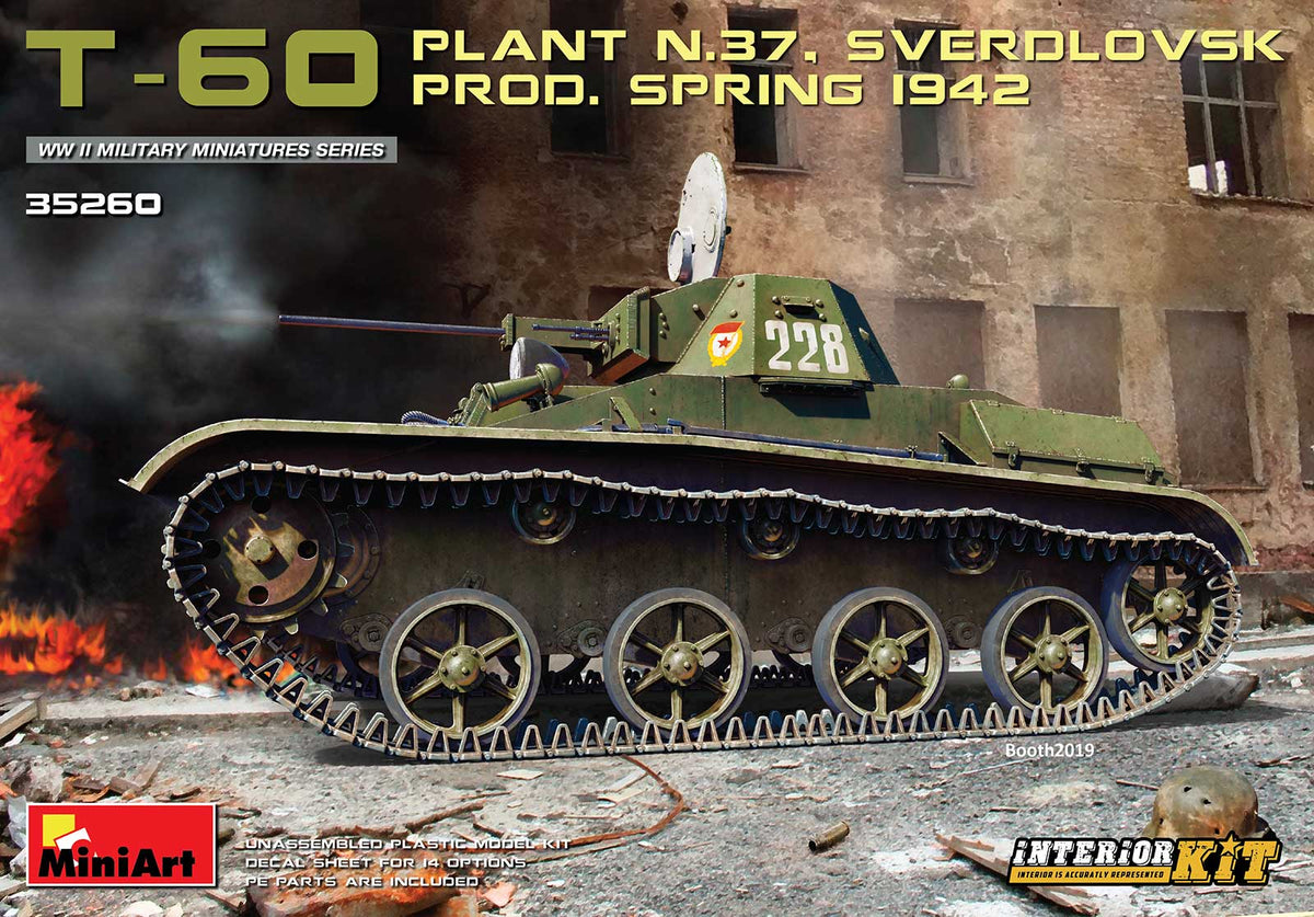 MiniArt T-60 (Plant 37 Sverdlovsk) Prod 1942 Int Kit - 35260 box art