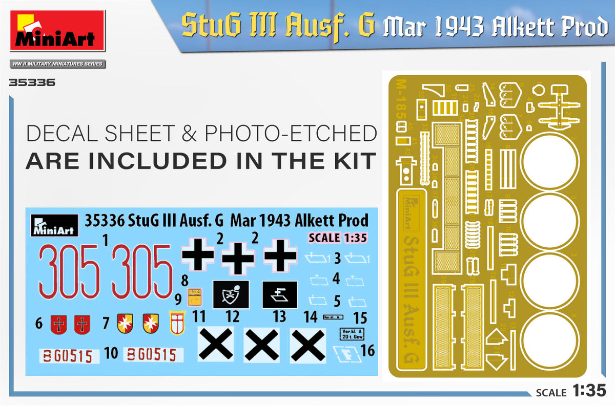 MiniArt 1/35 Military - StuG III Ausf G Mar 1943 Alkett Prod - 35336