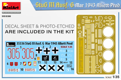 MiniArt 1/35 Military - StuG III Ausf G Mar 1943 Alkett Prod - 35336