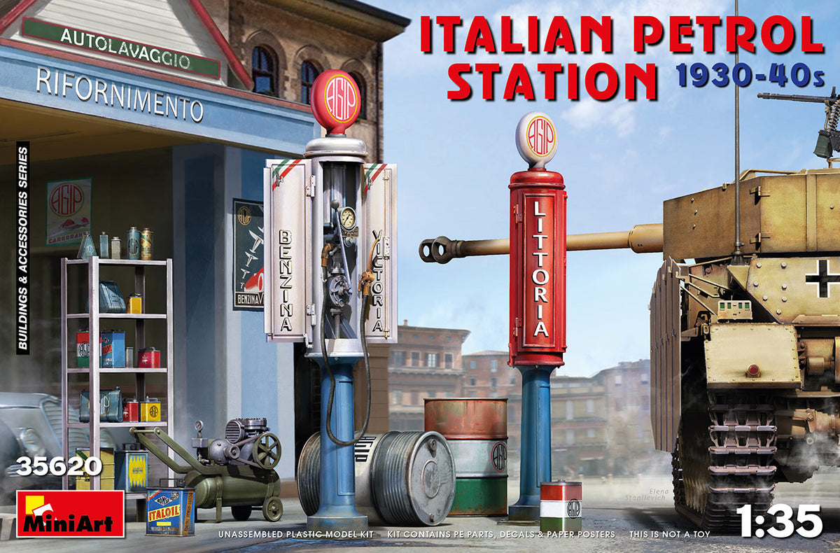 MiniArt Italian Petrol Station 1930-10940's - 35620 box art