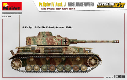 MiniArt 1/35 Military - Pz.Kpfw.IV Ausf J Nibelungenwerk Mid Int Kit - 35339