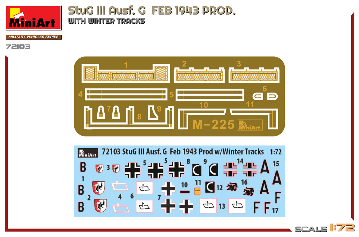 MiniArt 1/72 Military - StuG III Ausf G Feb 1943 W/ Winter Tracks - 72103