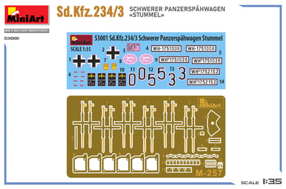 MiniArt 1/35 Military - Sd.Kfz.234/3 Sc hwerer Panzerspahwagen Stummel - 53001