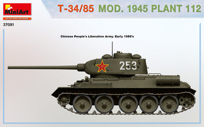 MiniArt 1/35 Military - T34/85 Mod. 1945. Plant 112 - 37091