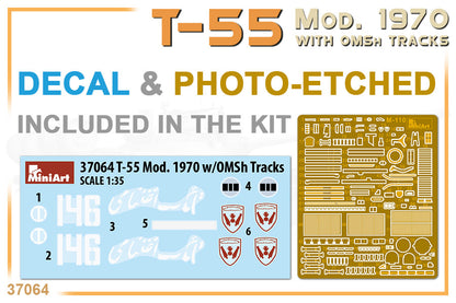 MiniArt 1/35 Military - T-55 Mod 1970 w/ OMsh Tracks - 37064