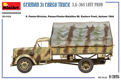 MiniArt 1/35 Military - German 3t Cargo Truck 3,6-36s Late Prod - 35459