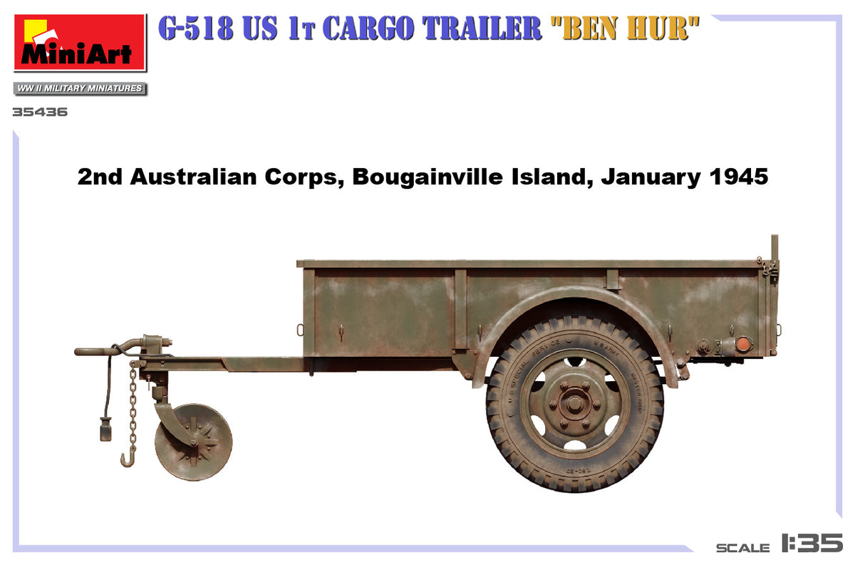 MiniArt 1/35 Military - G-518 US 1t Cargo Trailer "Ben Hur" - 35436
