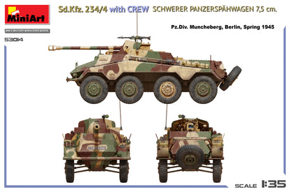 MiniArt 1/35 Military - Sd.Kfz.234/4 Panzerspahwagen (7.5cm) & Crew - 53014