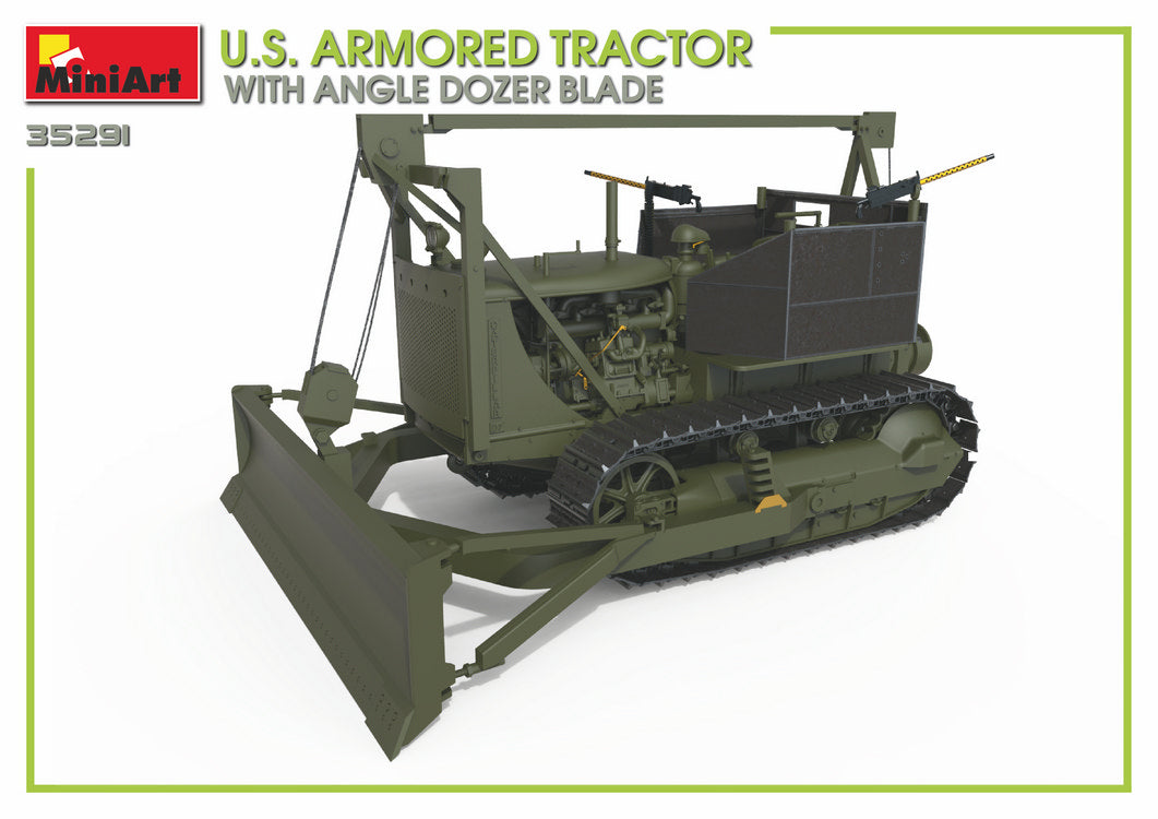 MiniArt 1/35 Military - US Armored Tractor w/ Angle Dozer Blade - 35291