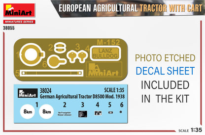 MiniArt 1/35 Vehicles - European Agricultural Tractor w/ Cart - 38055