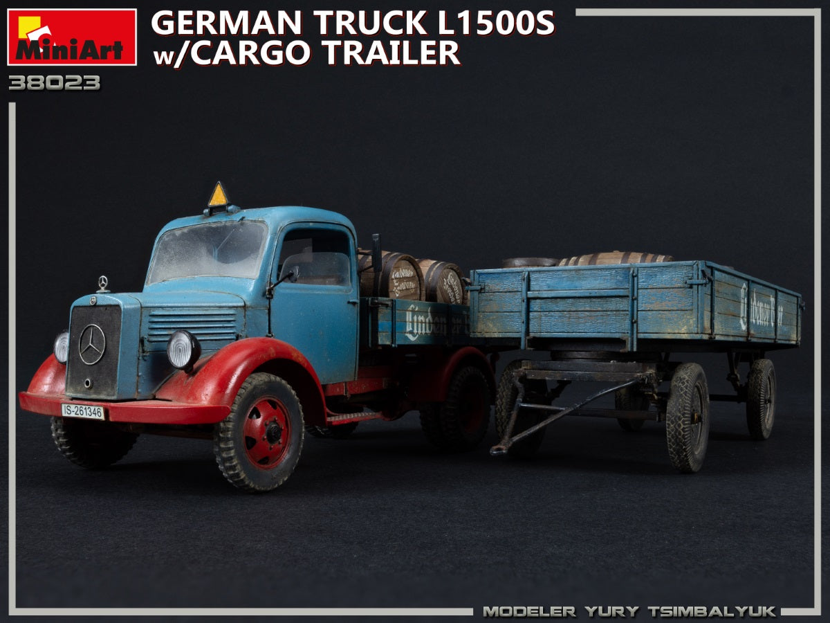 MiniArt 1/35 Military - German Truck L1500s w/ Cargo Trailer - 38023