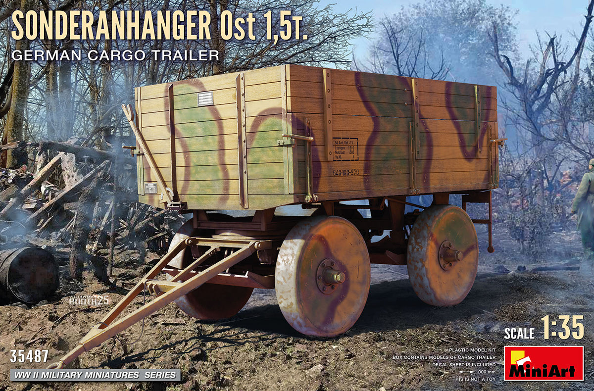 MiniArt Sonderanhager Ost 1.5t German Cargo Trailer - 35487 box art