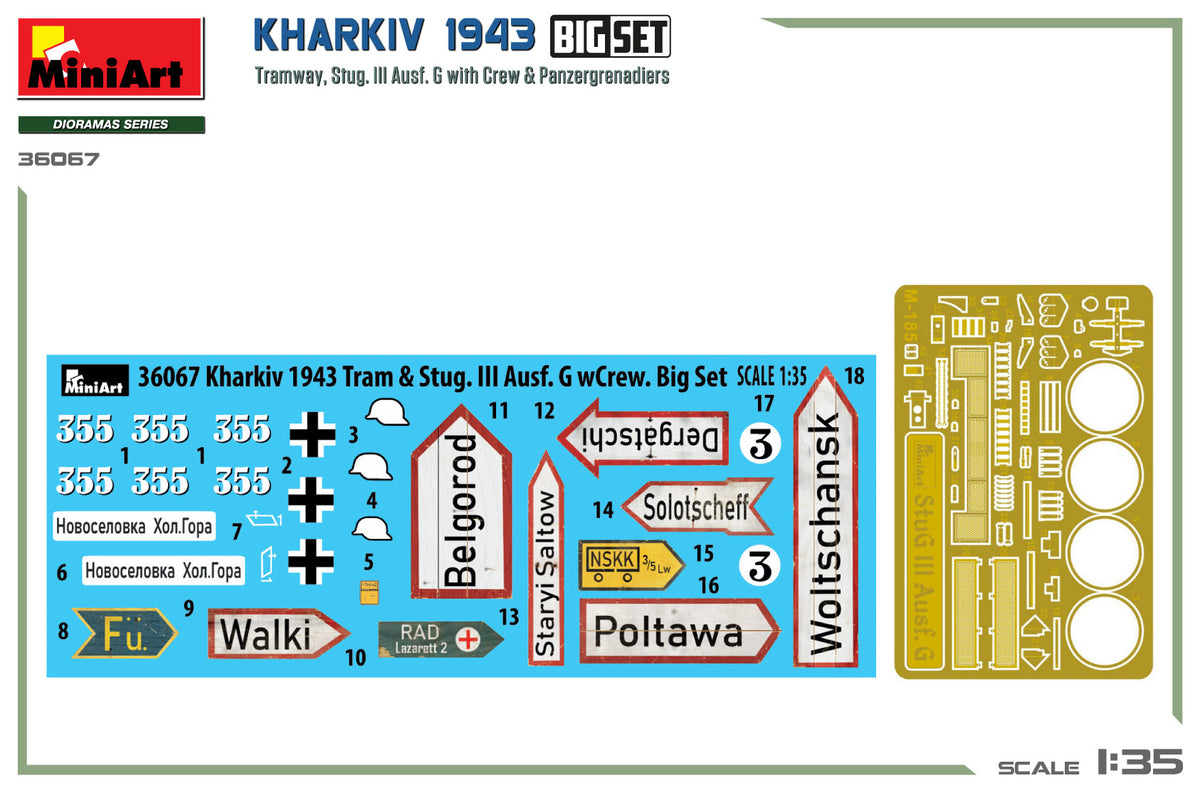 MiniArt 1/35 Military - Kharkiv 1943 - Tram & StugIII Ausf.G Big Set - 36067