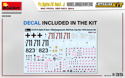 MiniArt 1/35 Military - Pz.Kpfw.IV Ausf J Nibelungenwerk Mid Int Kit - 35339