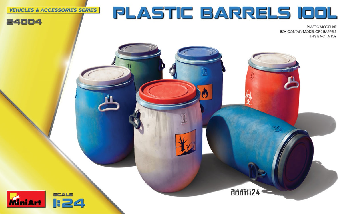 MiniArt Plastic Barrels 100L - 24004 box art