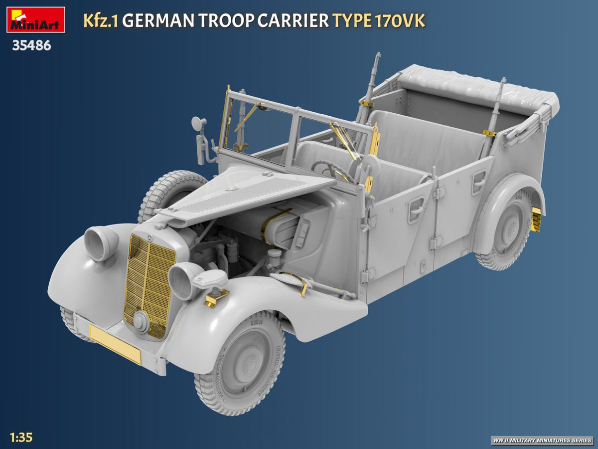 MiniArt 1/35 Military - Kfz.1 German Troop Carrier Type 170VK - 35486
