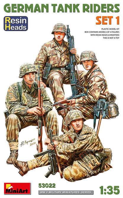 MiniArt German Tank Riders Set 1. Resin Heads - 53022 box art