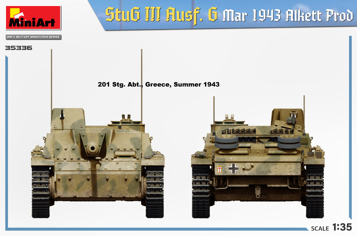 MiniArt 1/35 Military - StuG III Ausf G Mar 1943 Alkett Prod - 35336