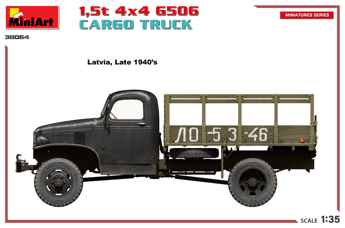 MiniArt 1/35 Military - 1.5t 4x4 G506 Cargo Truck - 38064