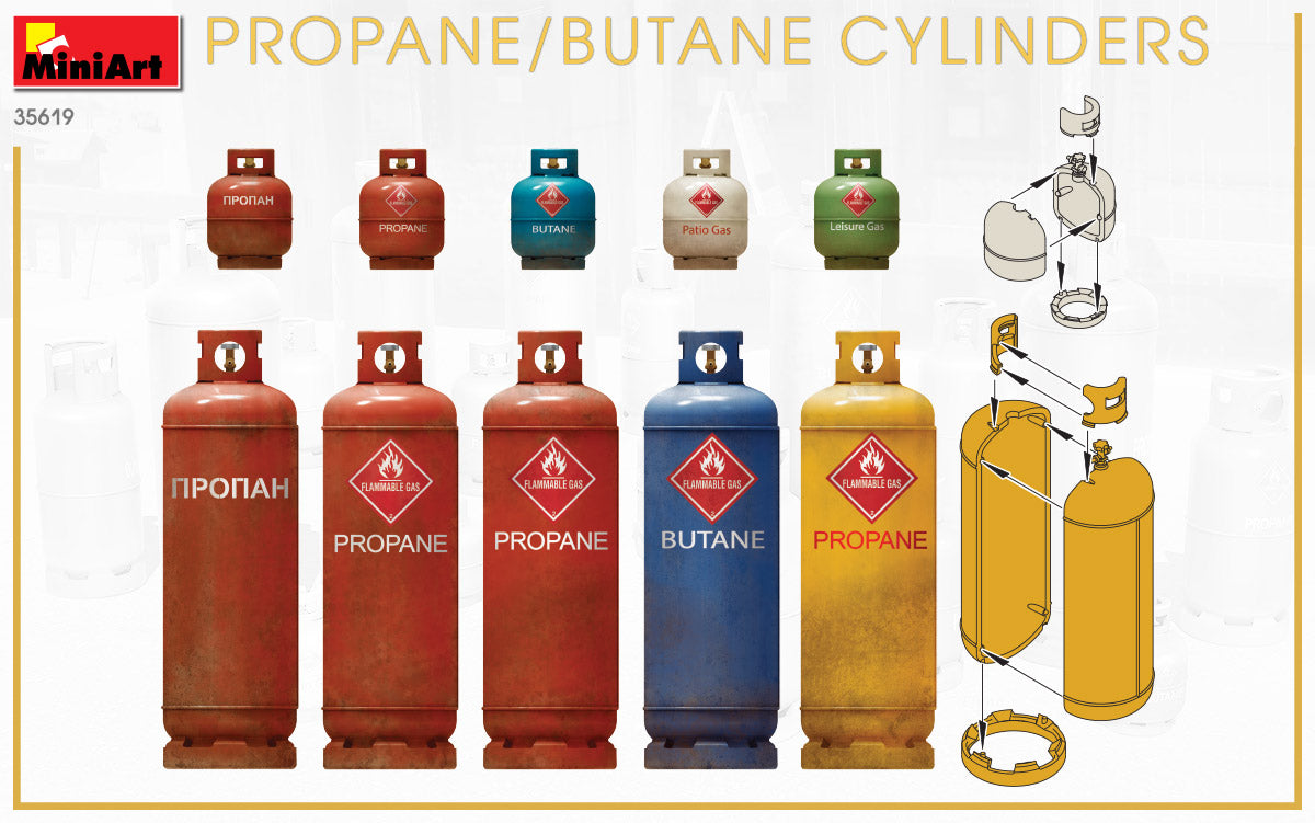 MiniArt 1/35 Military - Propane / Butane Gas Cylinders - 35619