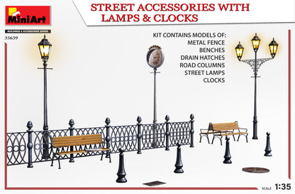 MiniArt 1/35 Military - Street Accessories w/Lamps & Clocks - 35639