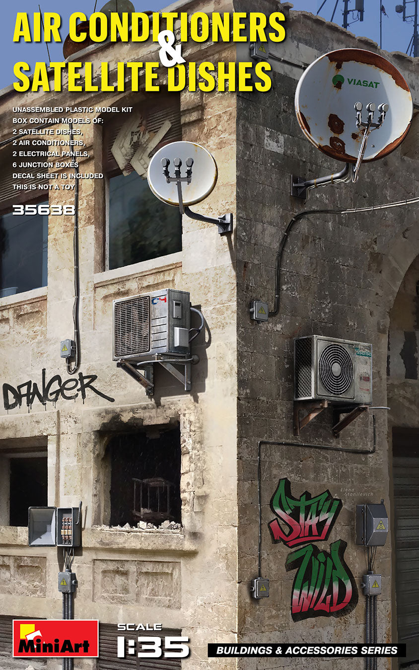 MiniArt Air Conditioners & Satellite Dish - 35638 box art