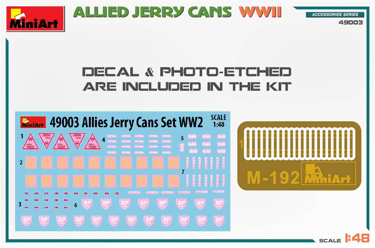 MiniArt 1/48 Accessories - Allied Jerry Cans WWII - 49003