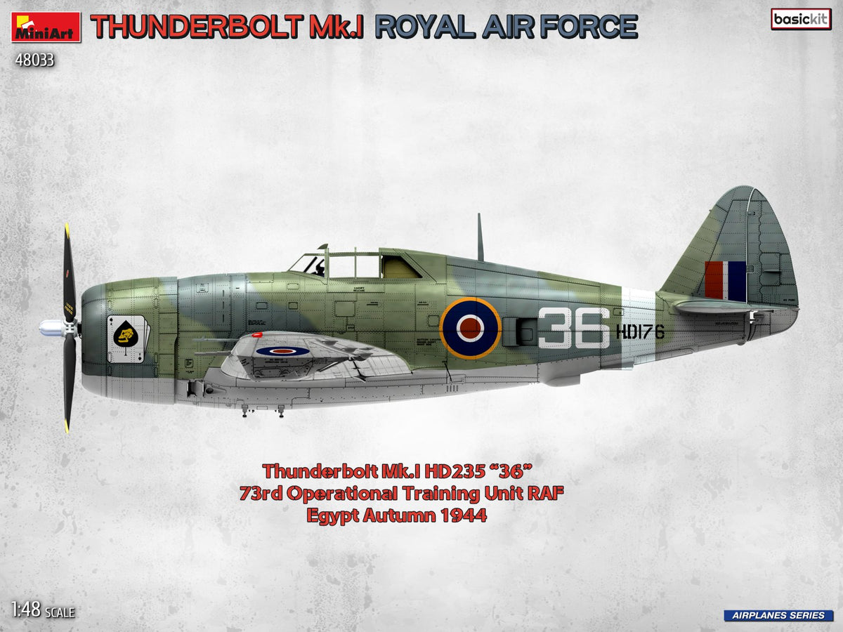 MiniArt 1/48 Aircraft - Thunderbolt Mk.I, Royal Air Force, Basic - 48033