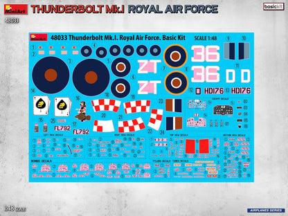 MiniArt 1/48 Aircraft - Thunderbolt Mk.I, Royal Air Force, Basic - 48033