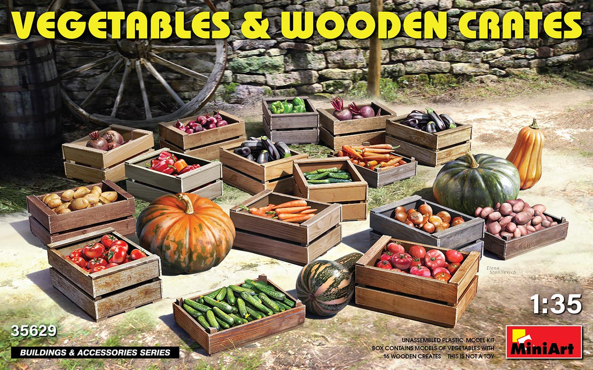 MiniArt Vegtables & Wooden Crates - 35629 box art