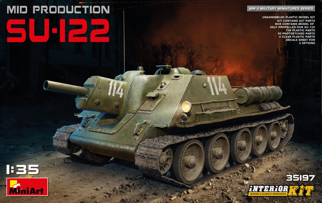 MiniArt SU-122 (Mid Production) with Interior - 35197 box art